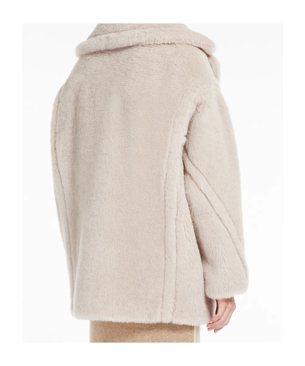 Short Teddy Bear Icon Coat In Alpaca And Wool