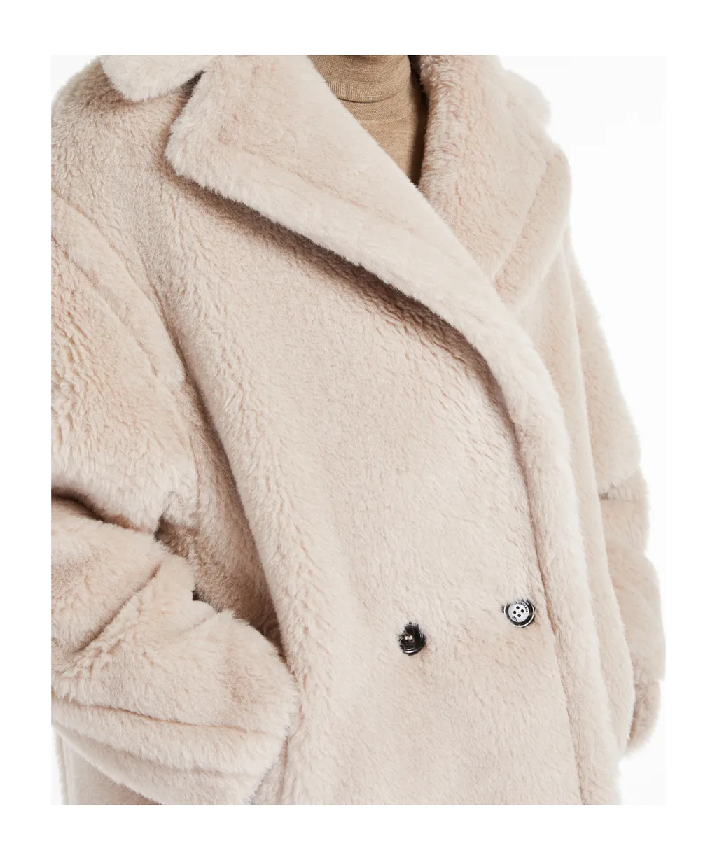 Short Teddy Bear Icon Coat In Alpaca And Wool