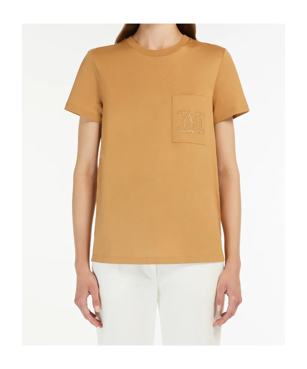 Logo Embroidered Pocket Crewneck T-Shirt