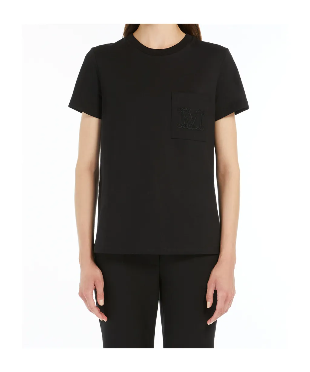 Logo Embroidered Pocket Crewneck T-Shirt