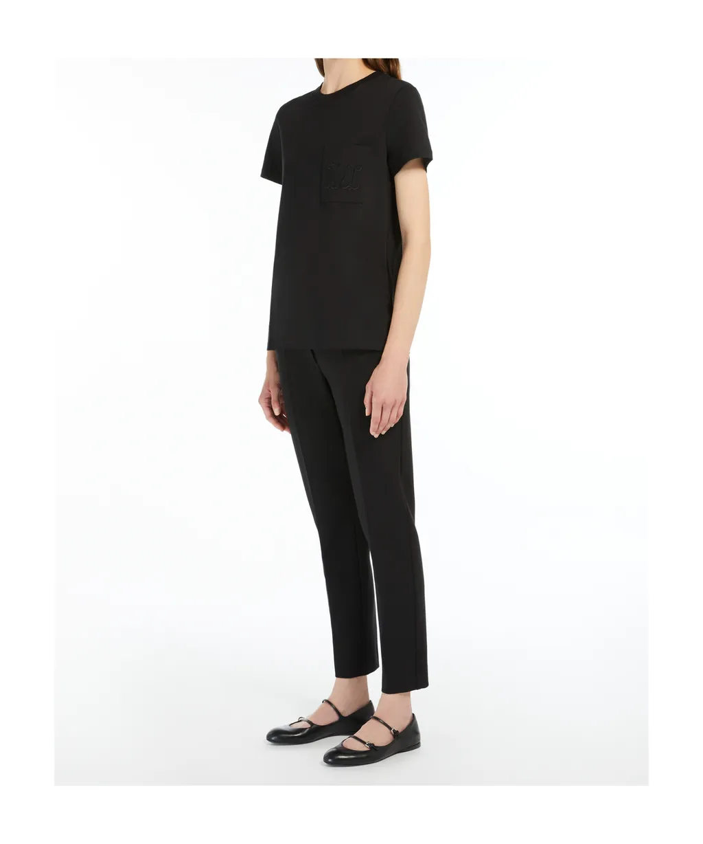 Logo Embroidered Pocket Crewneck T-Shirt