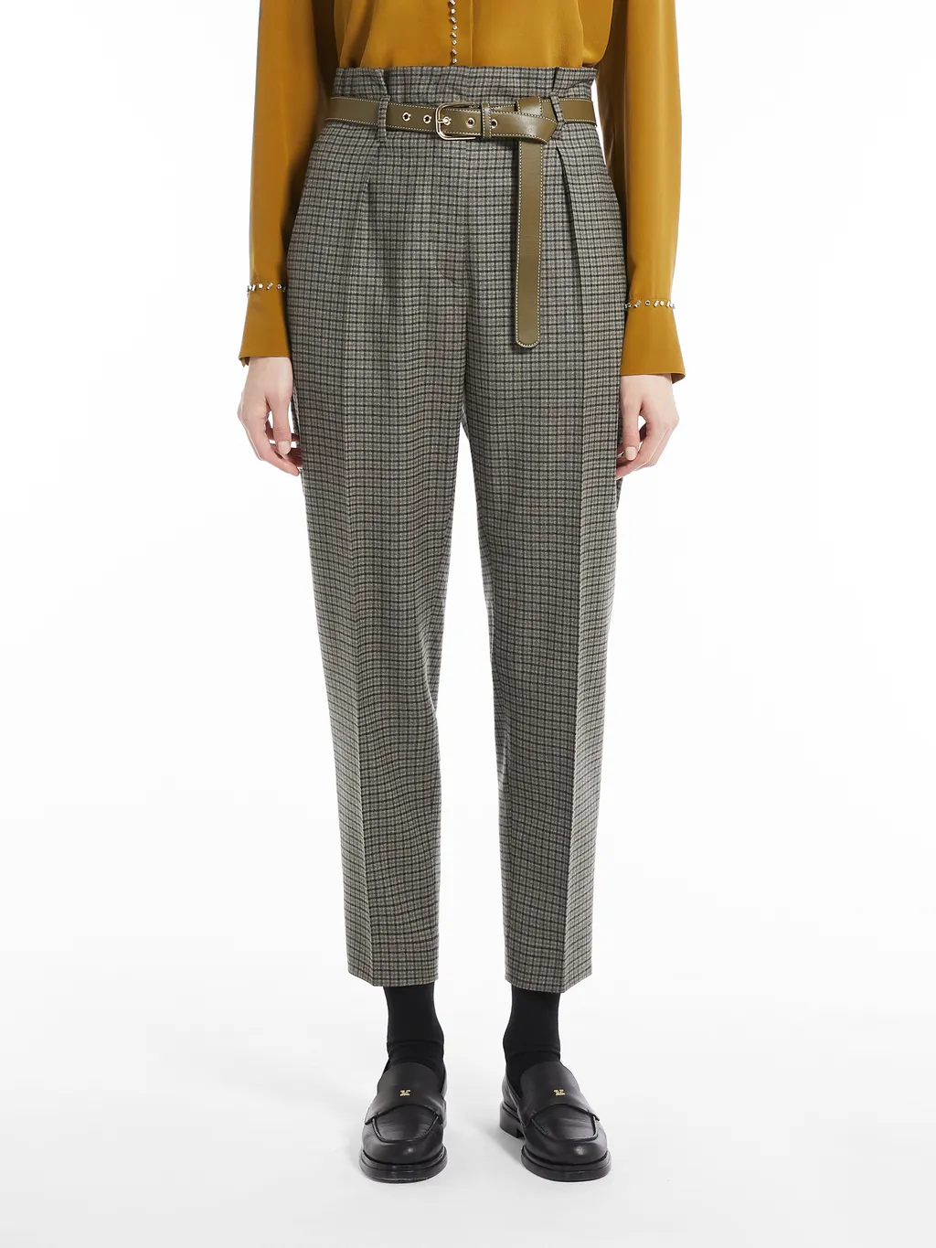 Logo Wool Casual Pants