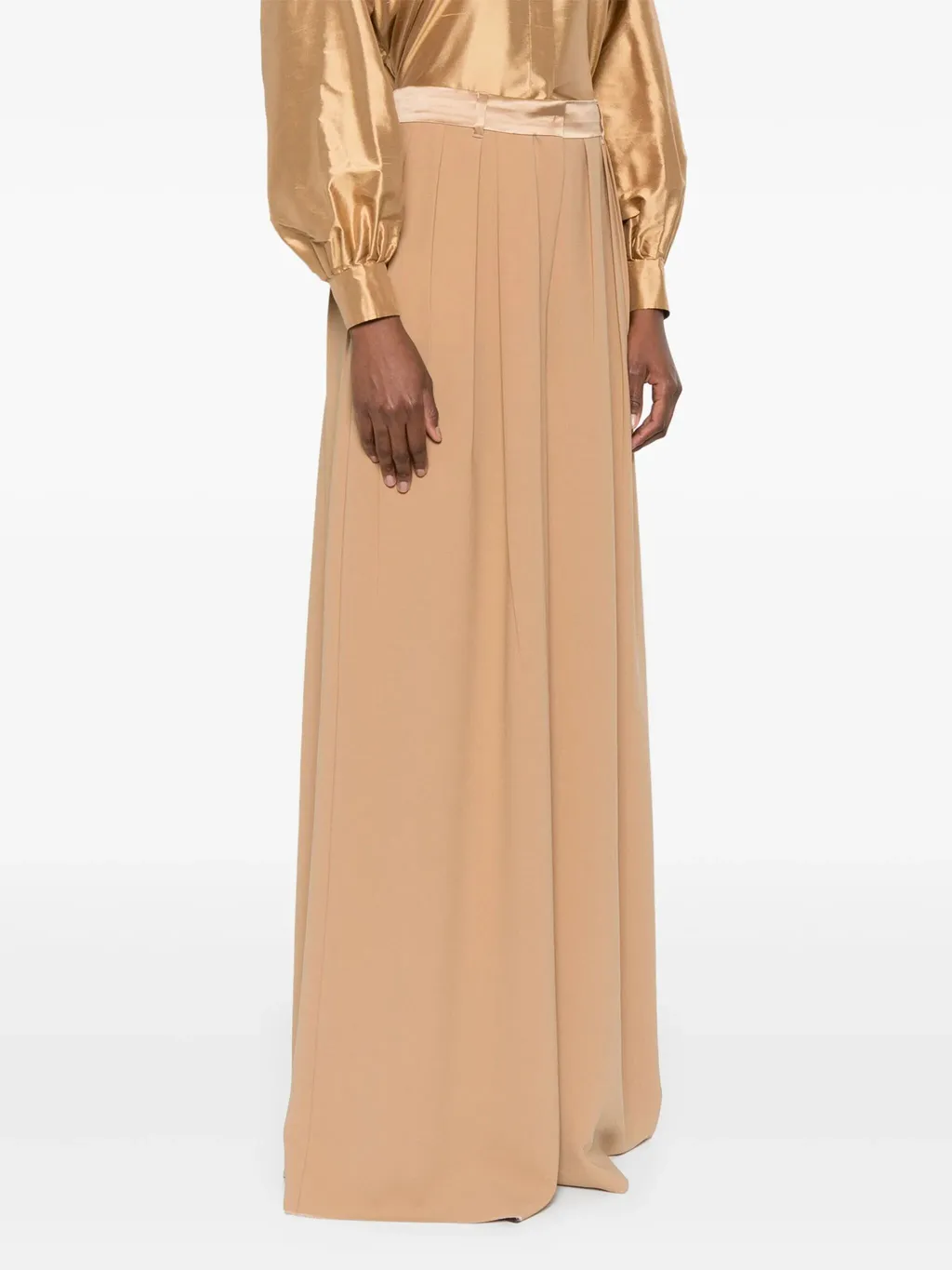 Pleated Wide Leg Trousers