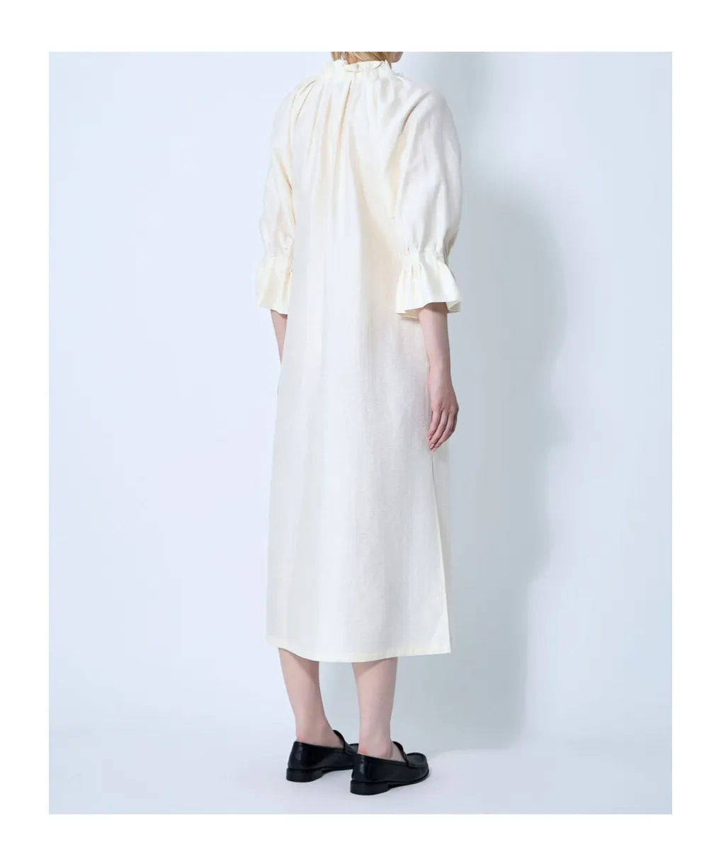 Jene Ruffle Detailed Drawstring Dress