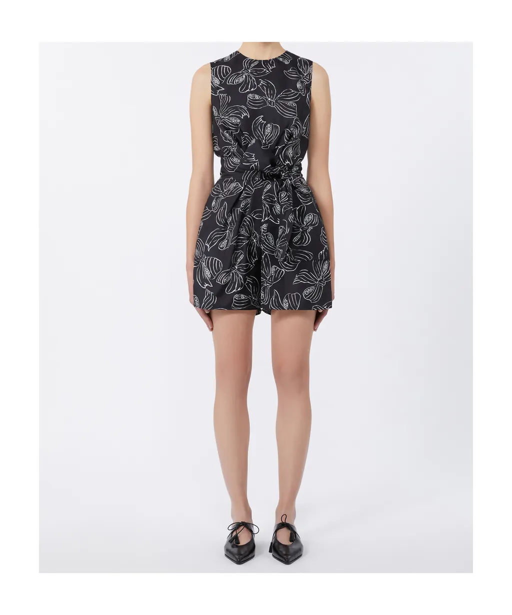 Printed Silk Playsuit