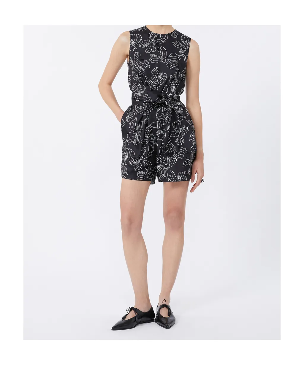 Printed Silk Playsuit