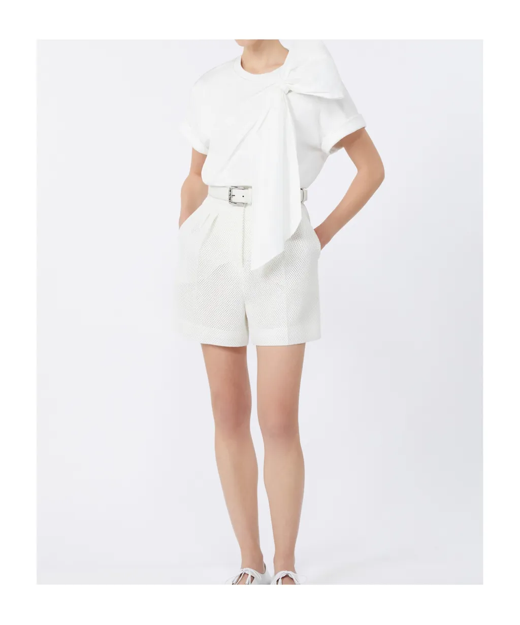 Colle Bow-Detailed Crewneck Top