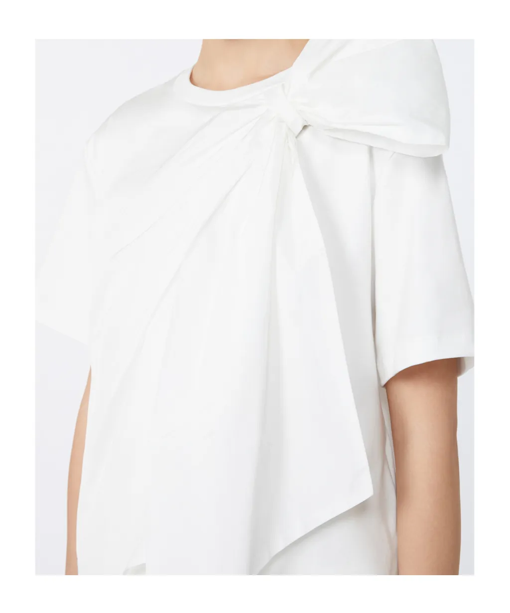 Colle Bow-Detailed Crewneck Top