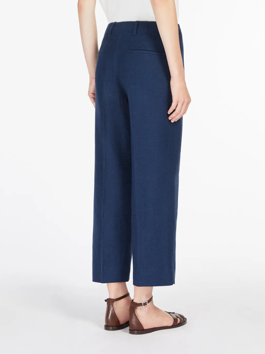Linen And Cotton Cigarette Trousers