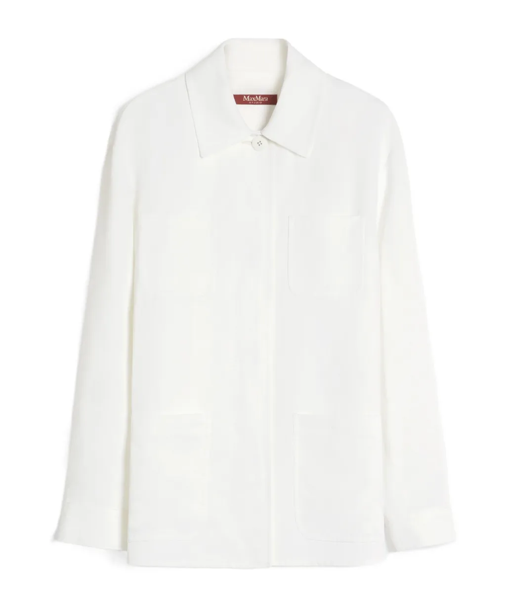 Viscose And Linen Canvas Jacket