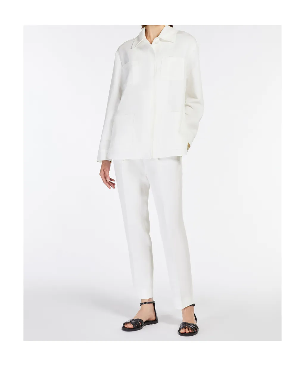 Viscose And Linen Canvas Jacket