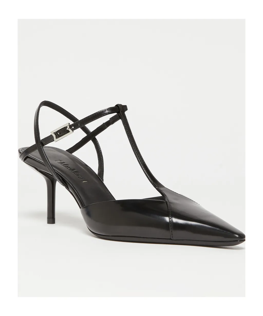 Buffed Leather Slingbacks