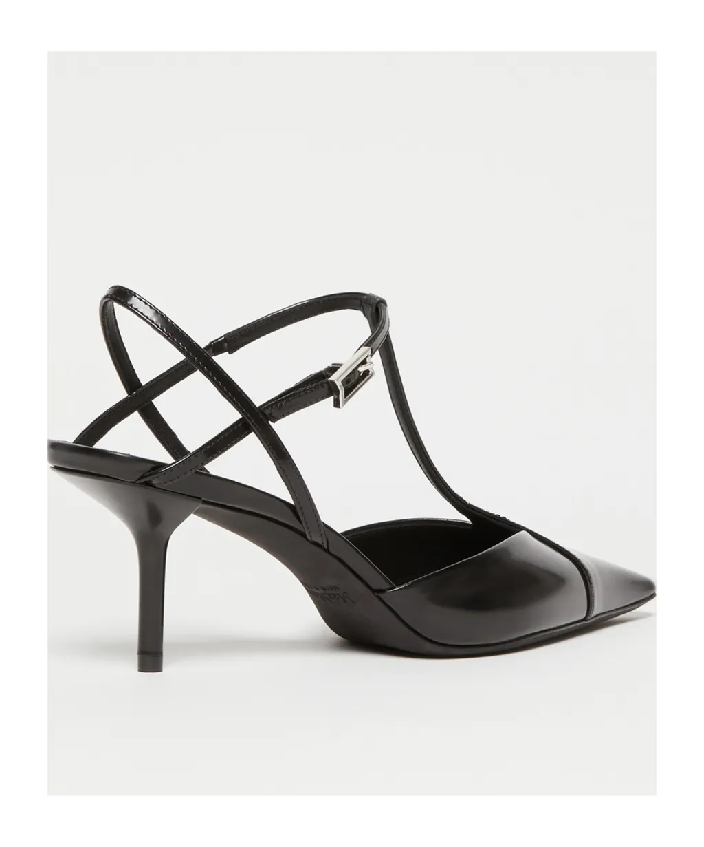 Buffed Leather Slingbacks