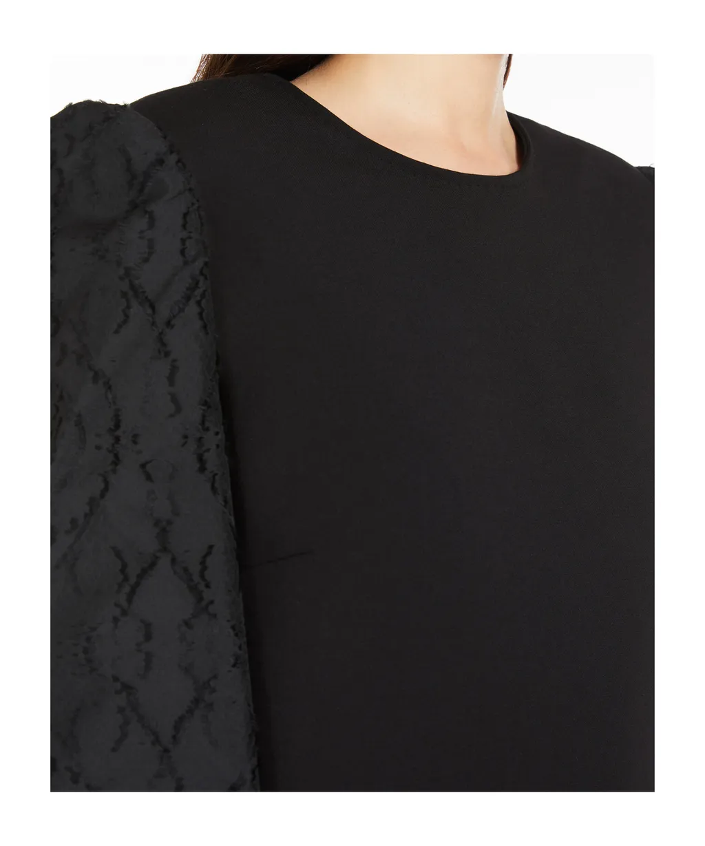 Mini-Dress In Wool And Jacquard Canvas
