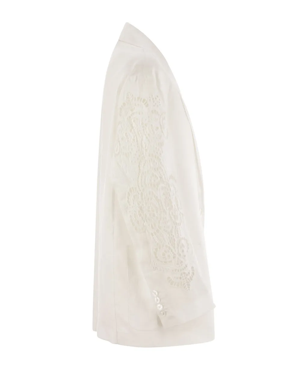 Angizia Embroidered Oversized Jacket