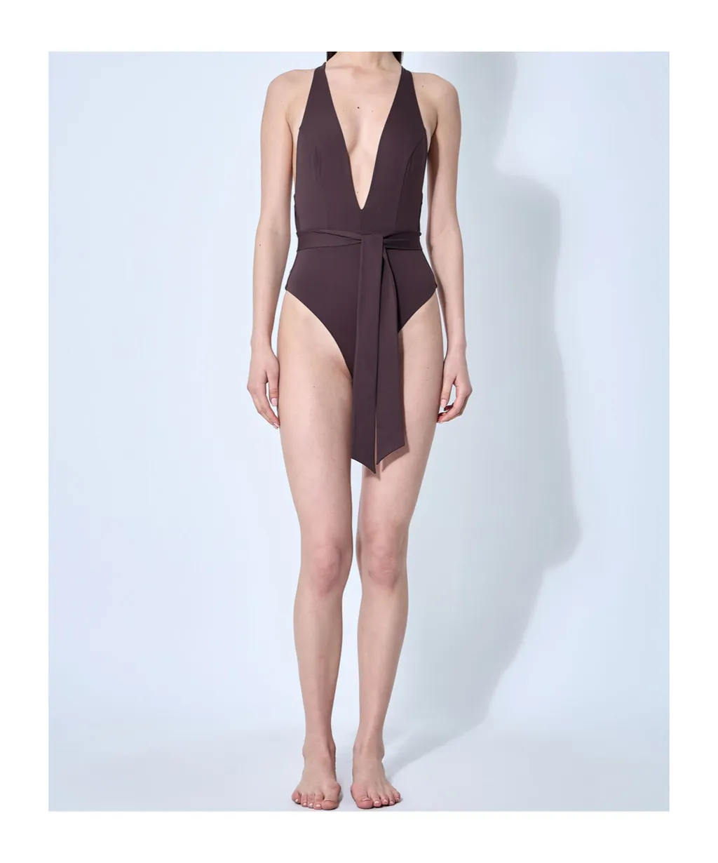 Cristel V-Neck One-Piece Swimsuit