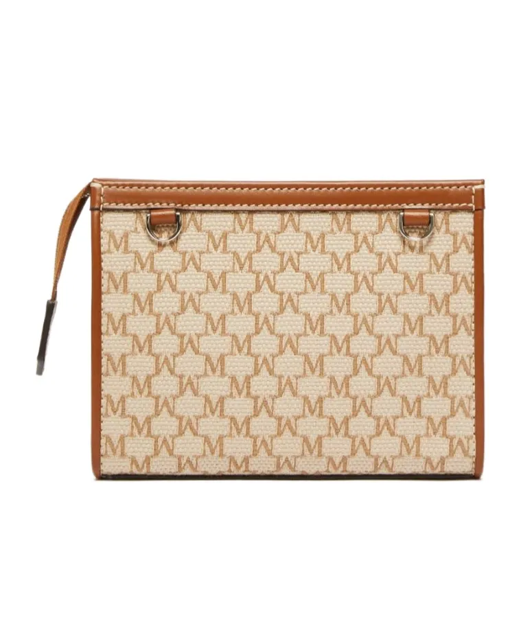 Logo Plaque Zip-Up Clutch Bag