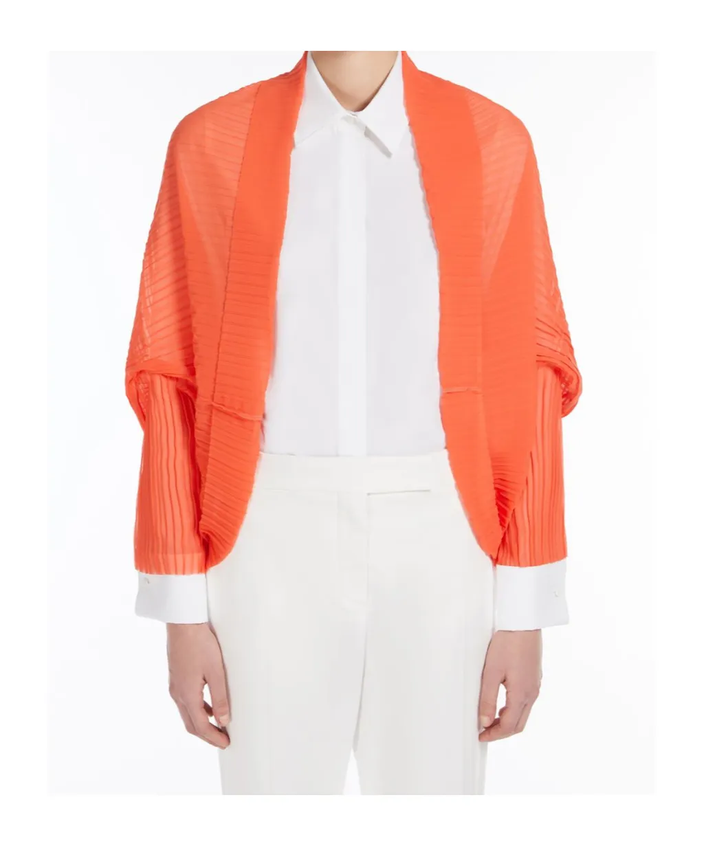 Vesuvio Pleated Open Front Shrug