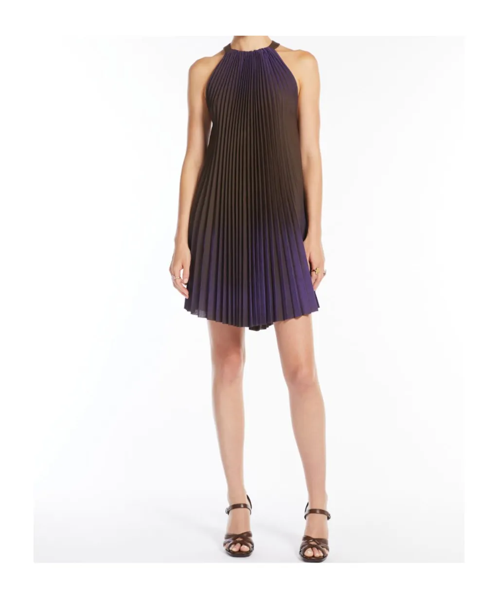 Short Dress In Cotton Blend Canvas