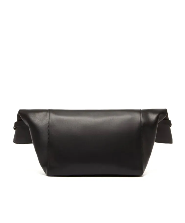 Logo Engraved Foldover Top Clutch Bag