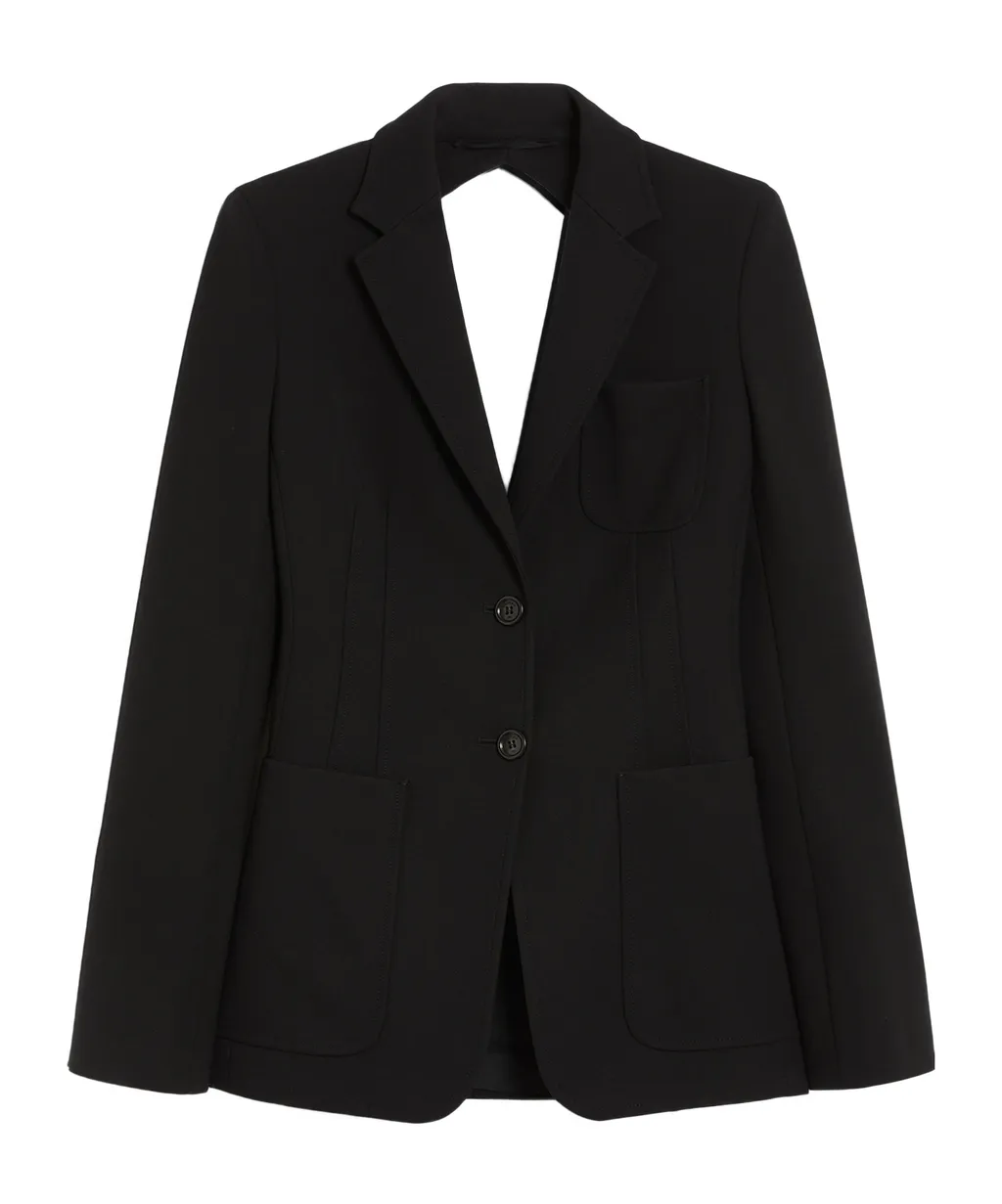 Single-Breasted Open Back Jacket