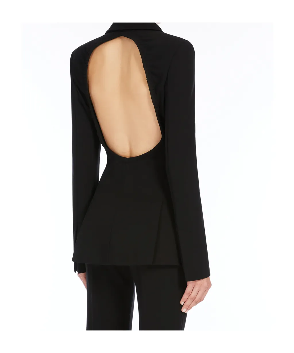 Single-Breasted Open Back Jacket