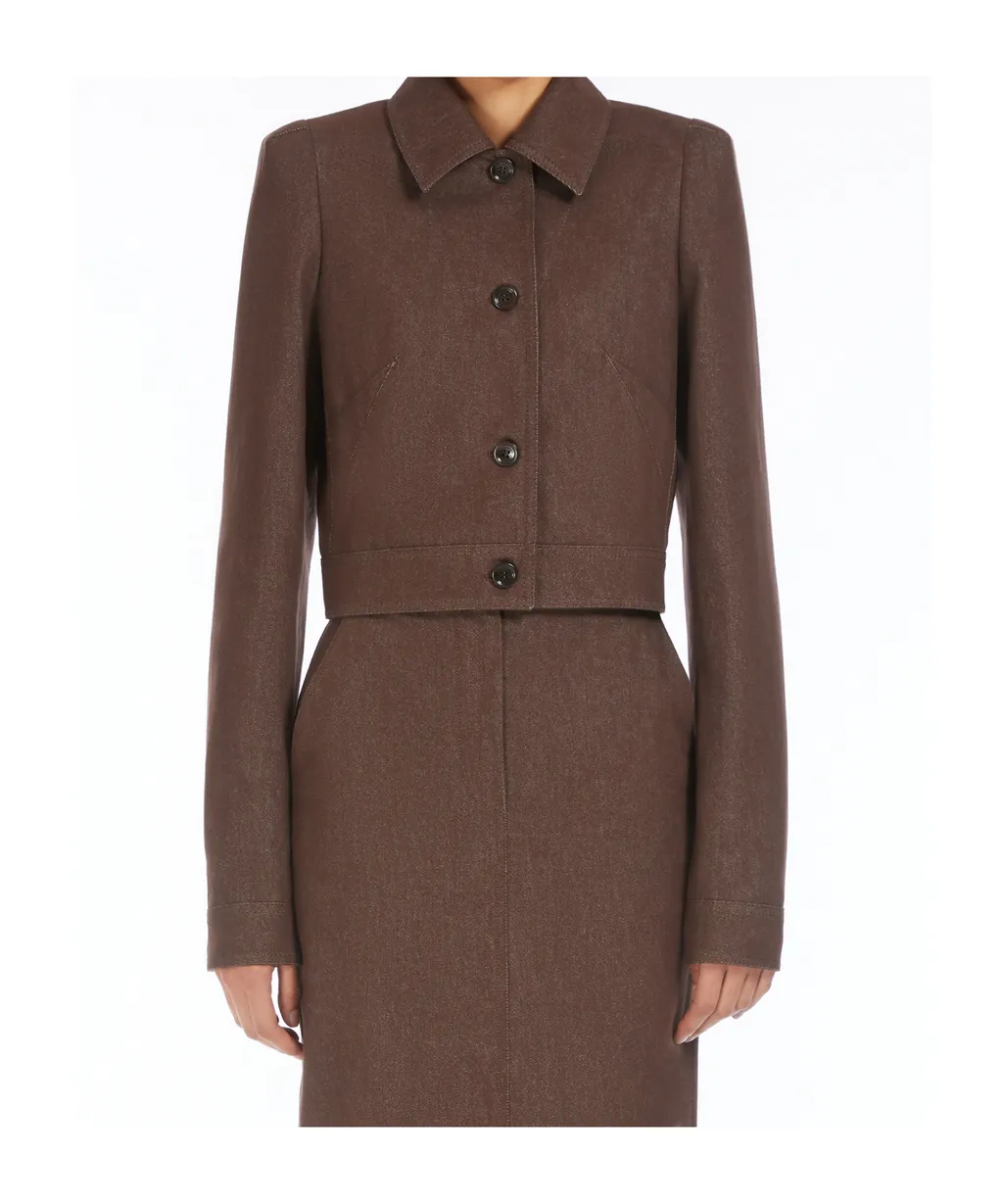 Button-Up Cropped Jacket
