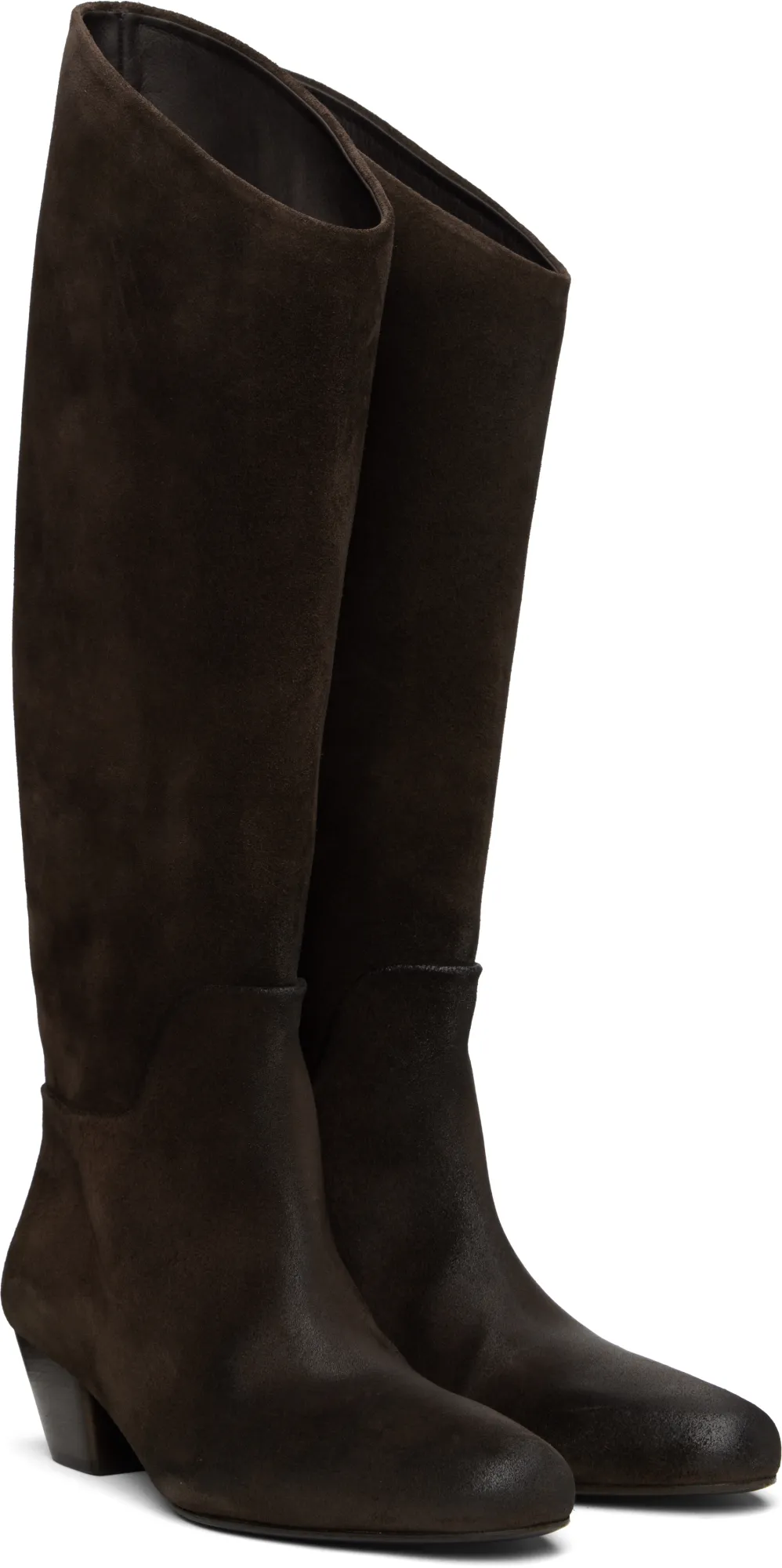 Goccio Reversed Leather Tall Boots