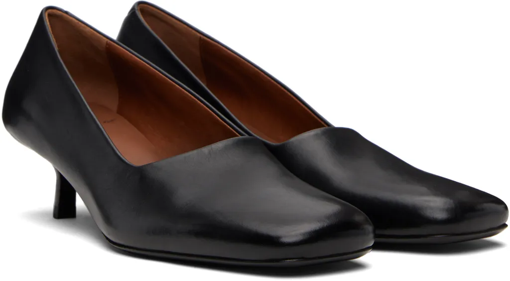 Kitten-Heel Square-Toe Pumps