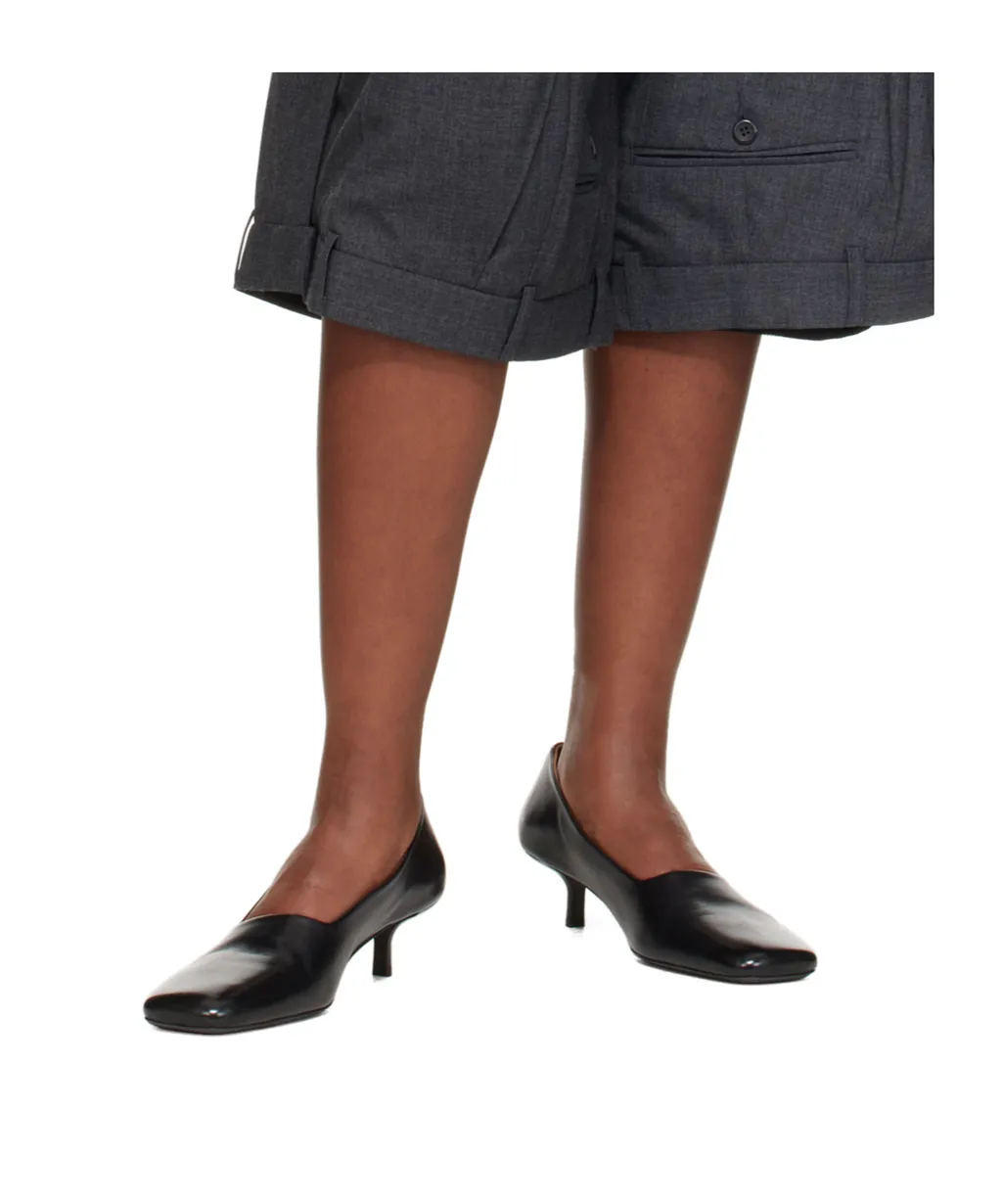 Kitten-Heel Square-Toe Pumps