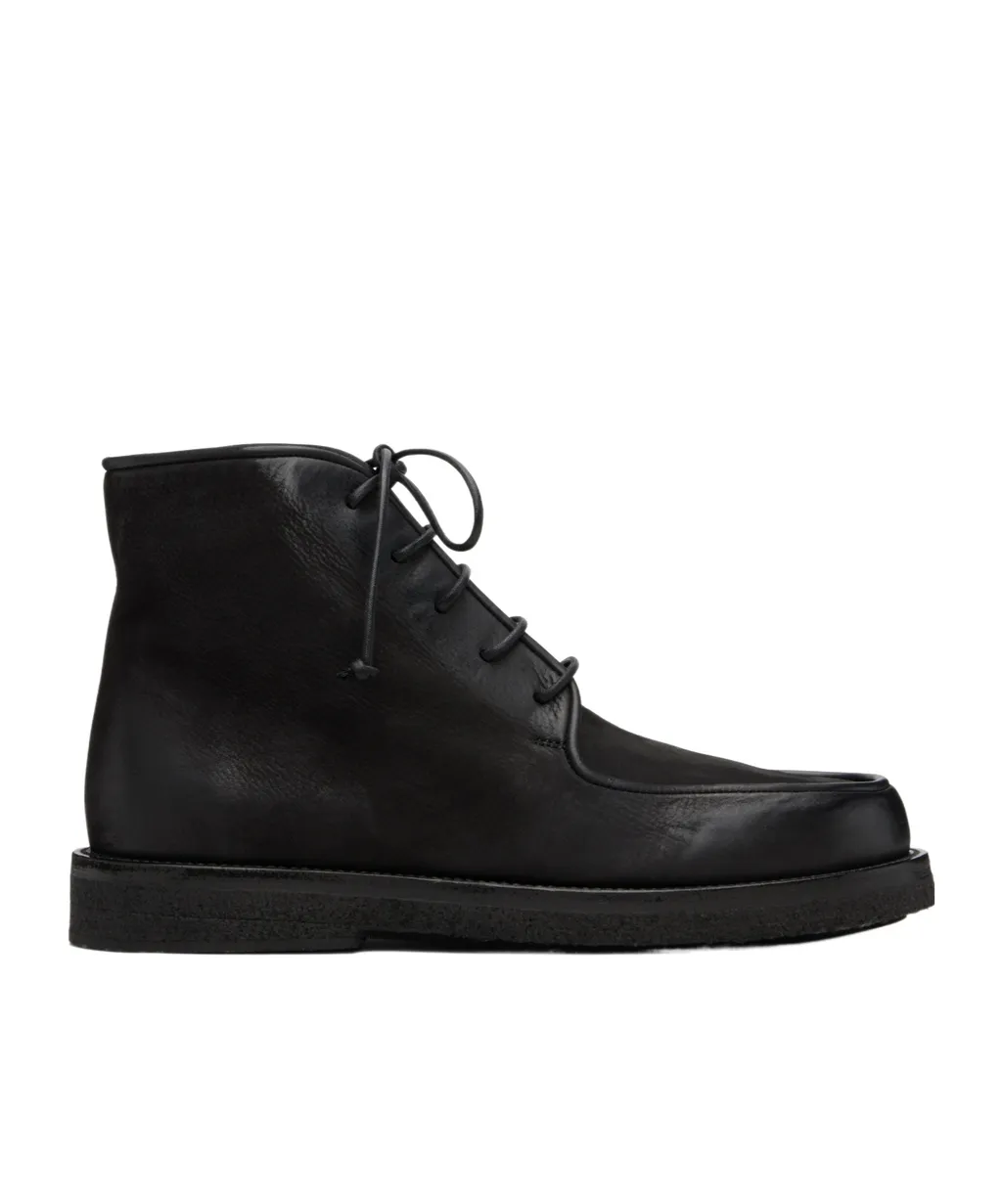 Lace-Up Leather Desert Boots