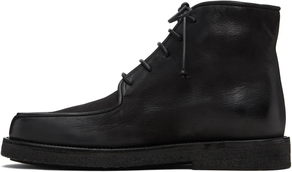 Lace-Up Leather Desert Boots