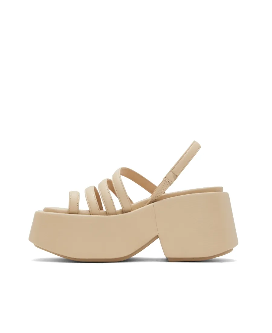 Strappy Platform Leather Sandals