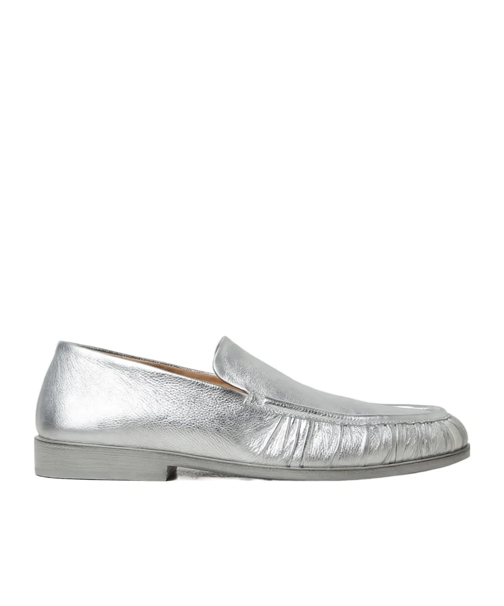 Ruched-Detailed Almond Toe Loafers