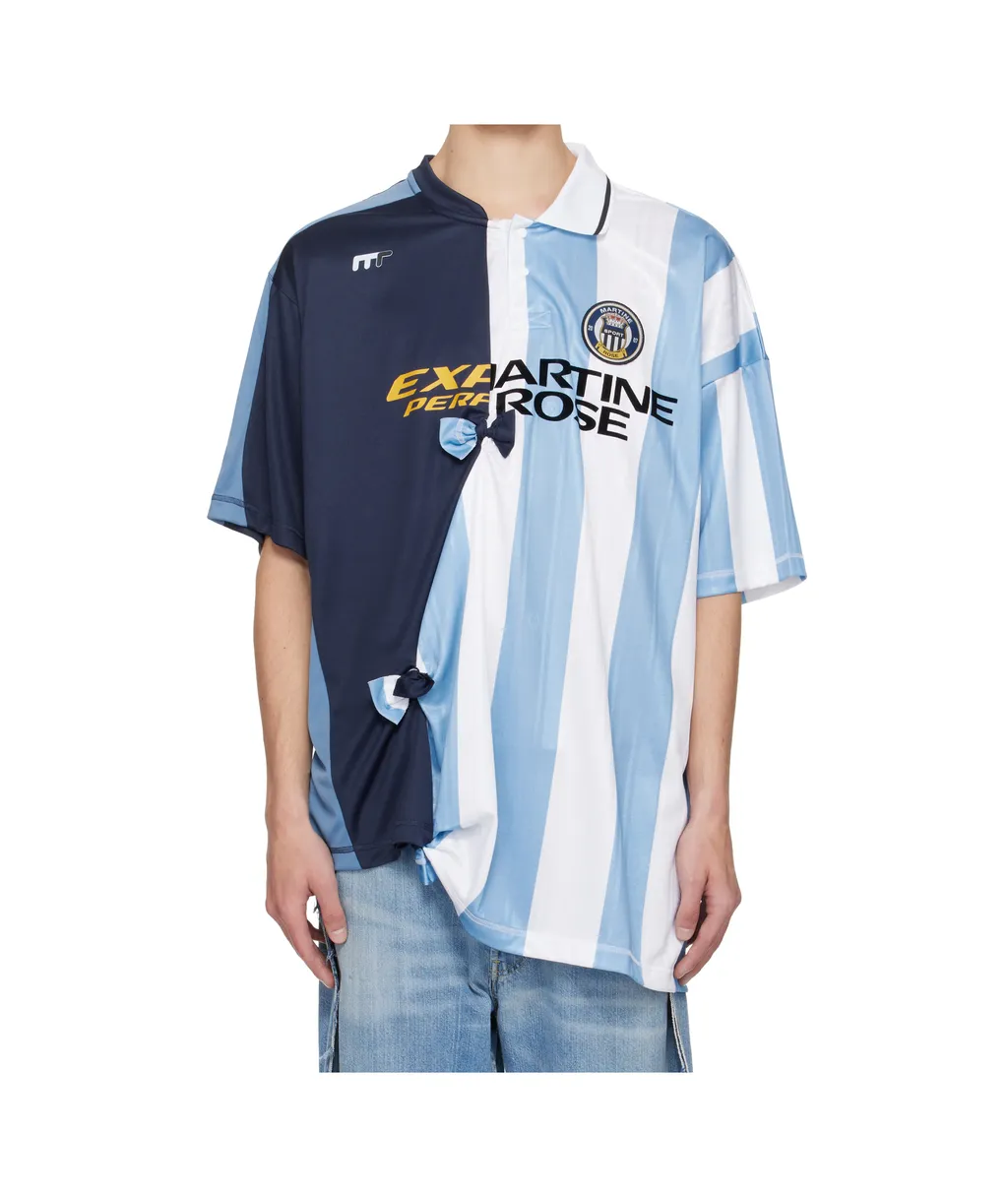 Panelled Striped Jersey T-Shirt
