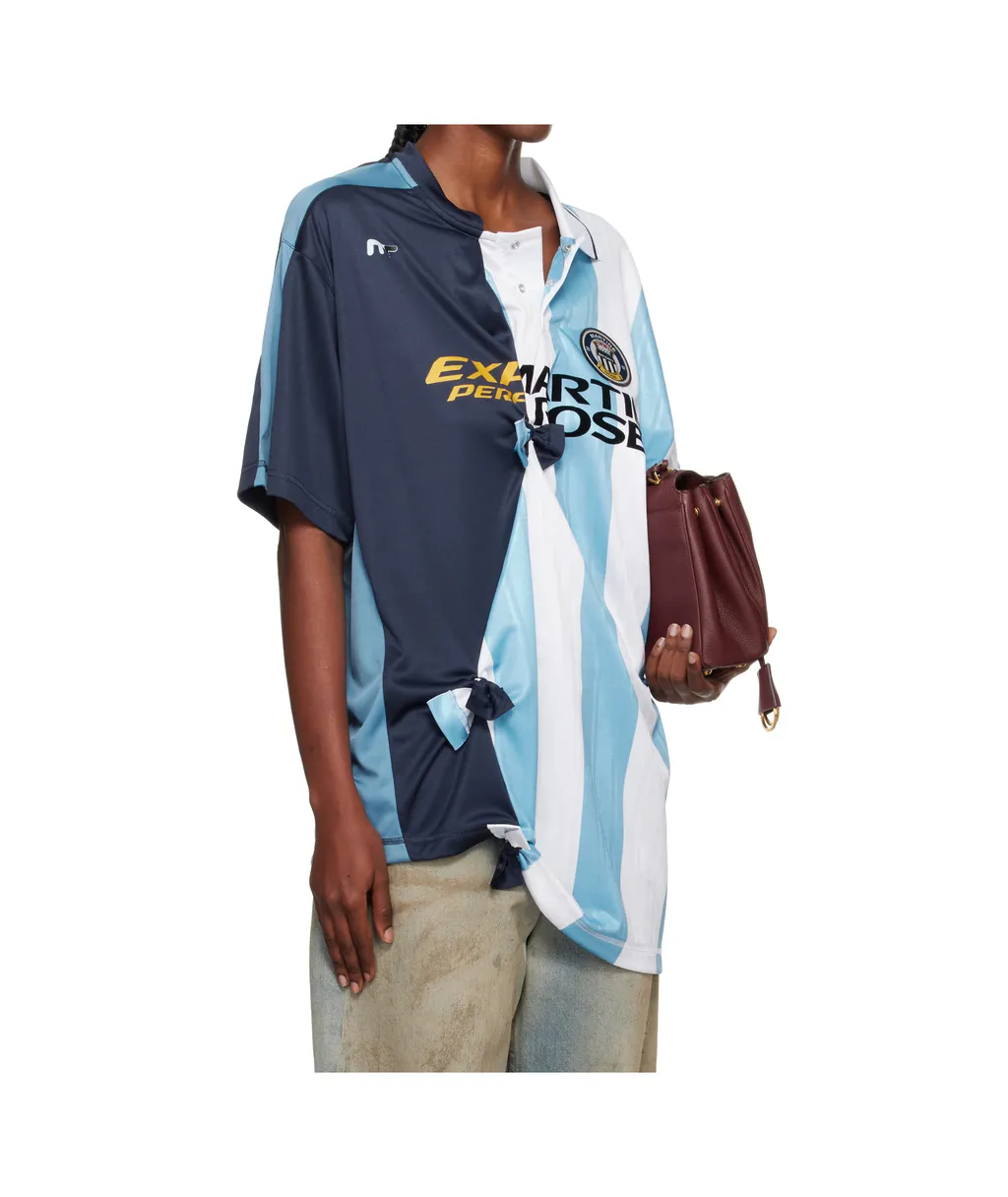 Panelled Striped Jersey T-Shirt