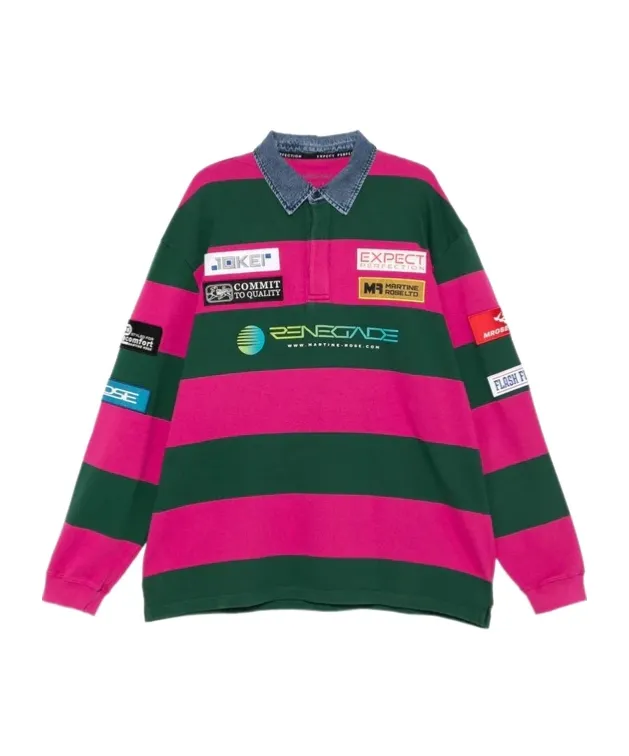 Striped Rugby Polo Shirt