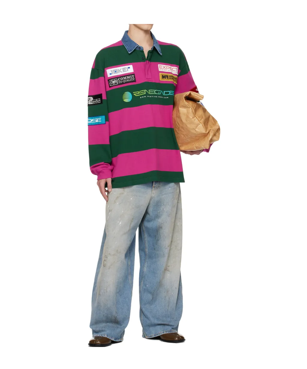 Striped Rugby Polo Shirt