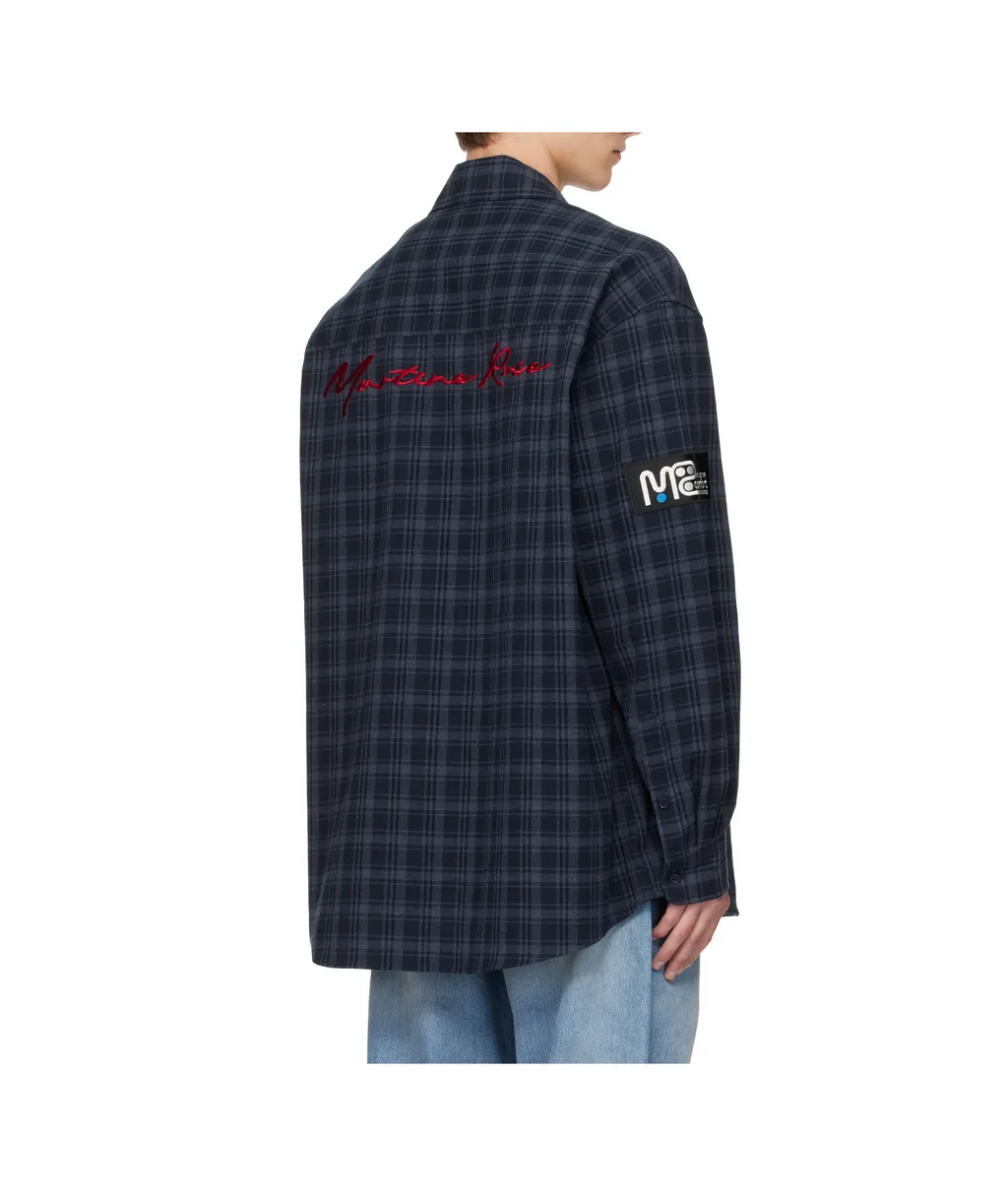 Chain-Detail Checked Shirt