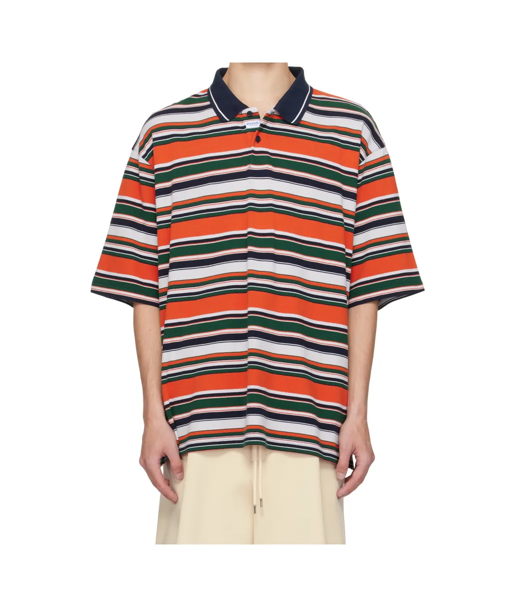 Oversized Striped Polo Shirt