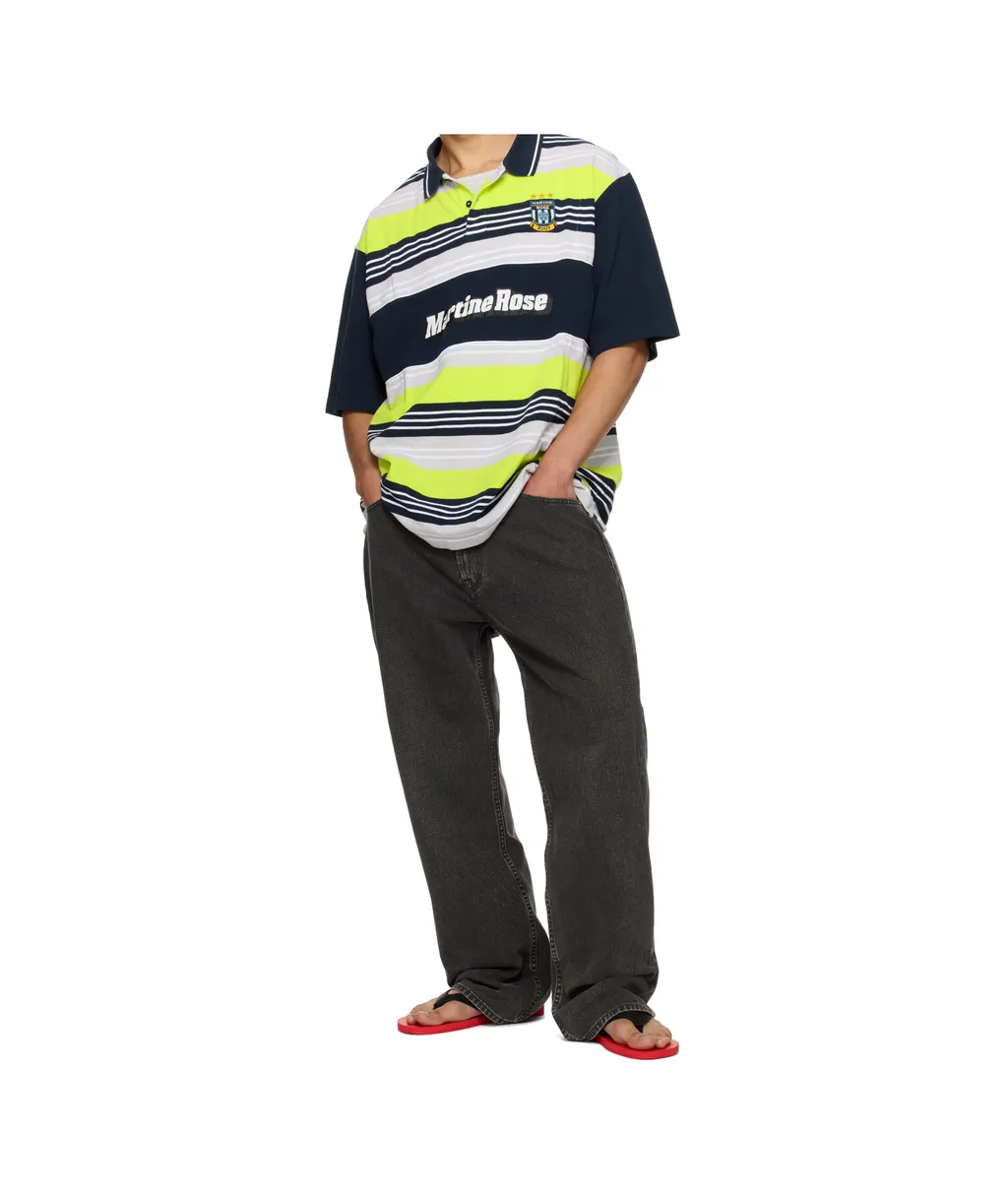 Oversized Panelled Polo Shirt
