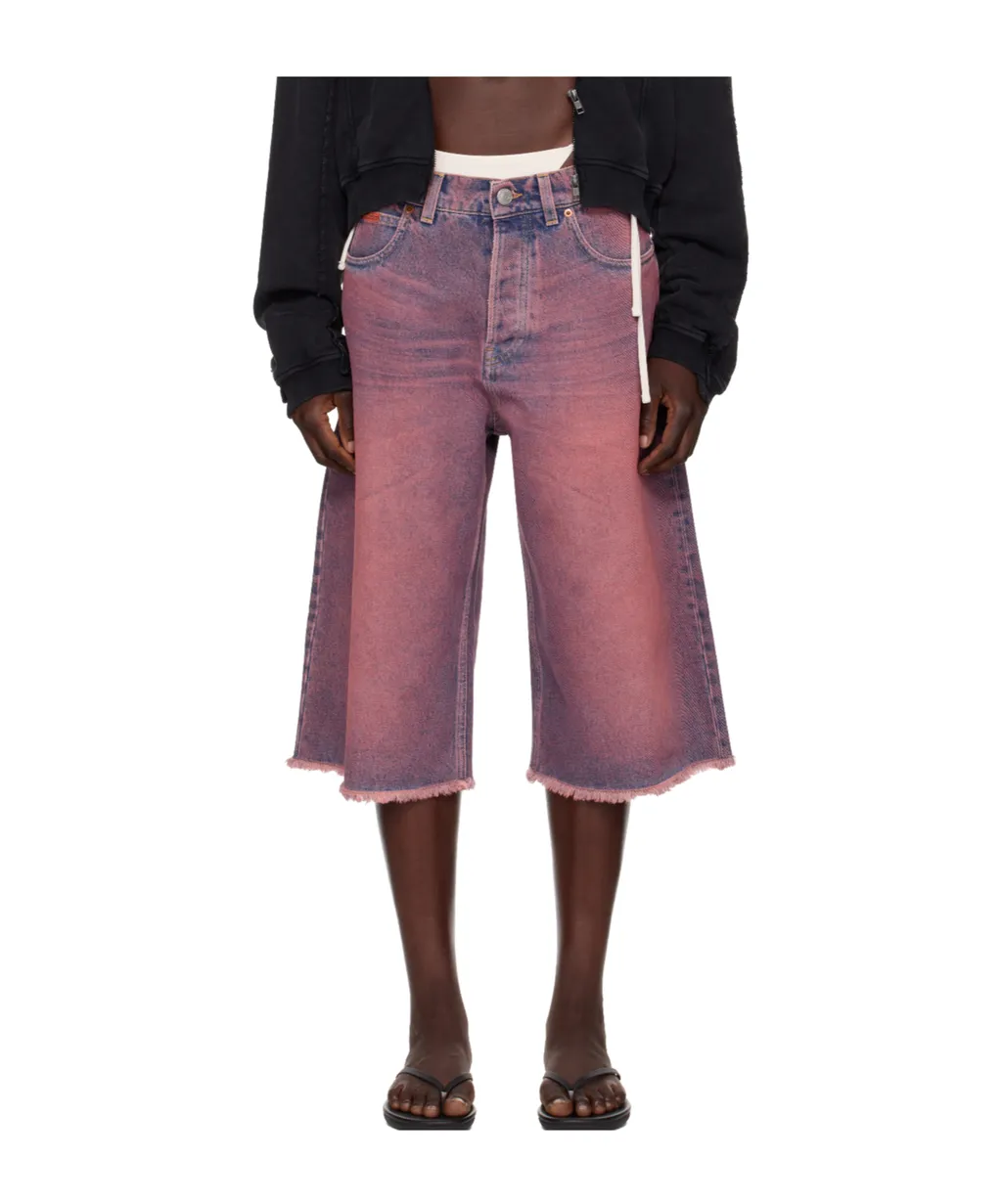 Faded Denim Shorts
