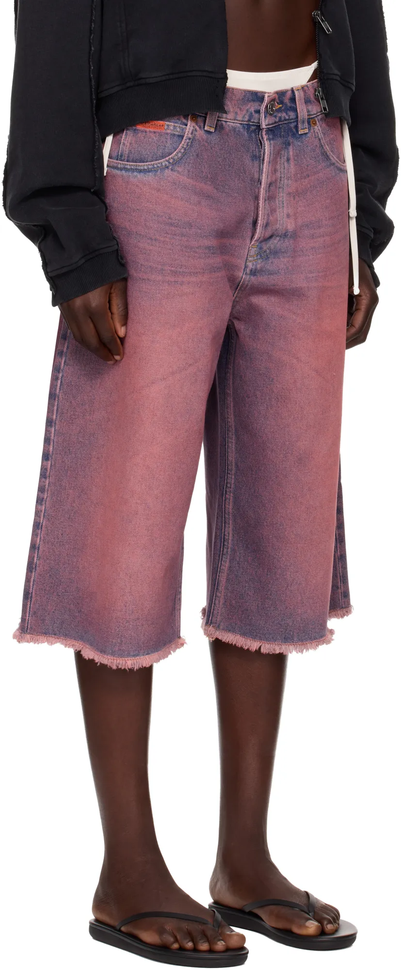Faded Denim Shorts