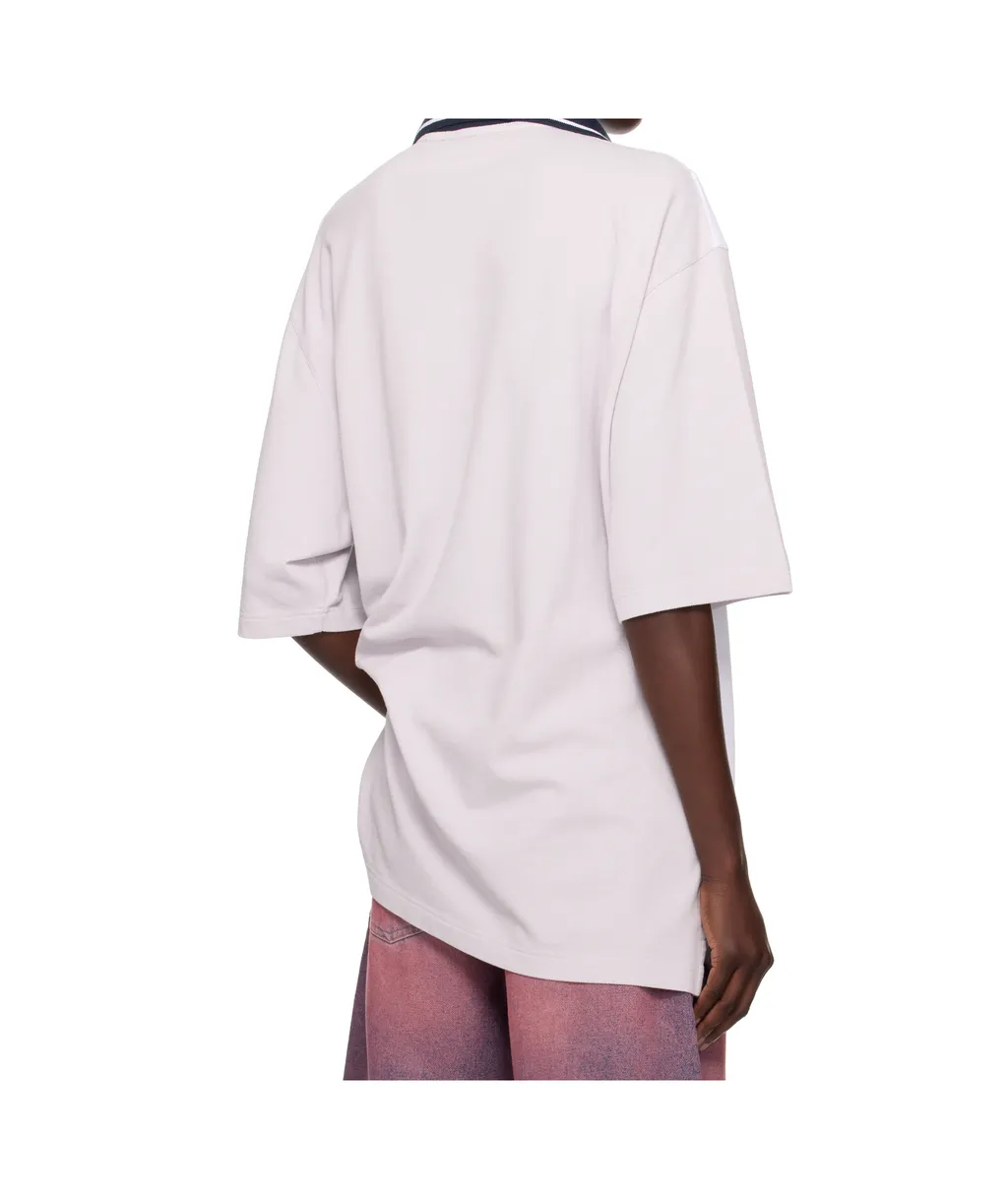 Oversized Paneled Polo Shirt