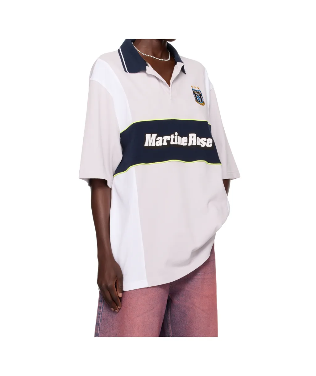 Oversized Paneled Polo Shirt