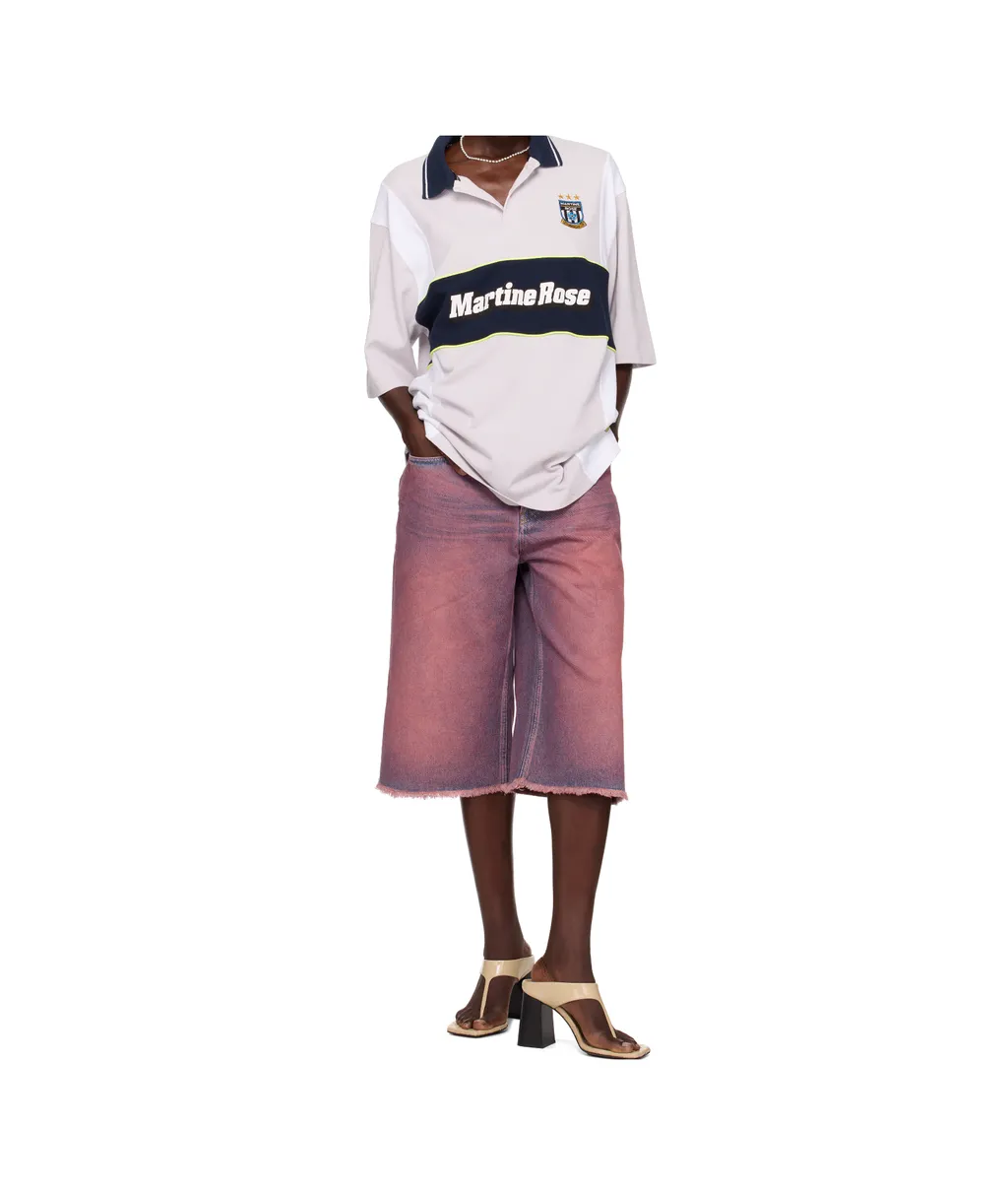 Oversized Paneled Polo Shirt