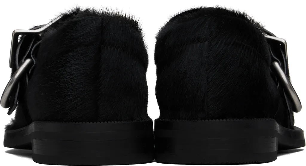 Bulb Toe Buckle Loafers