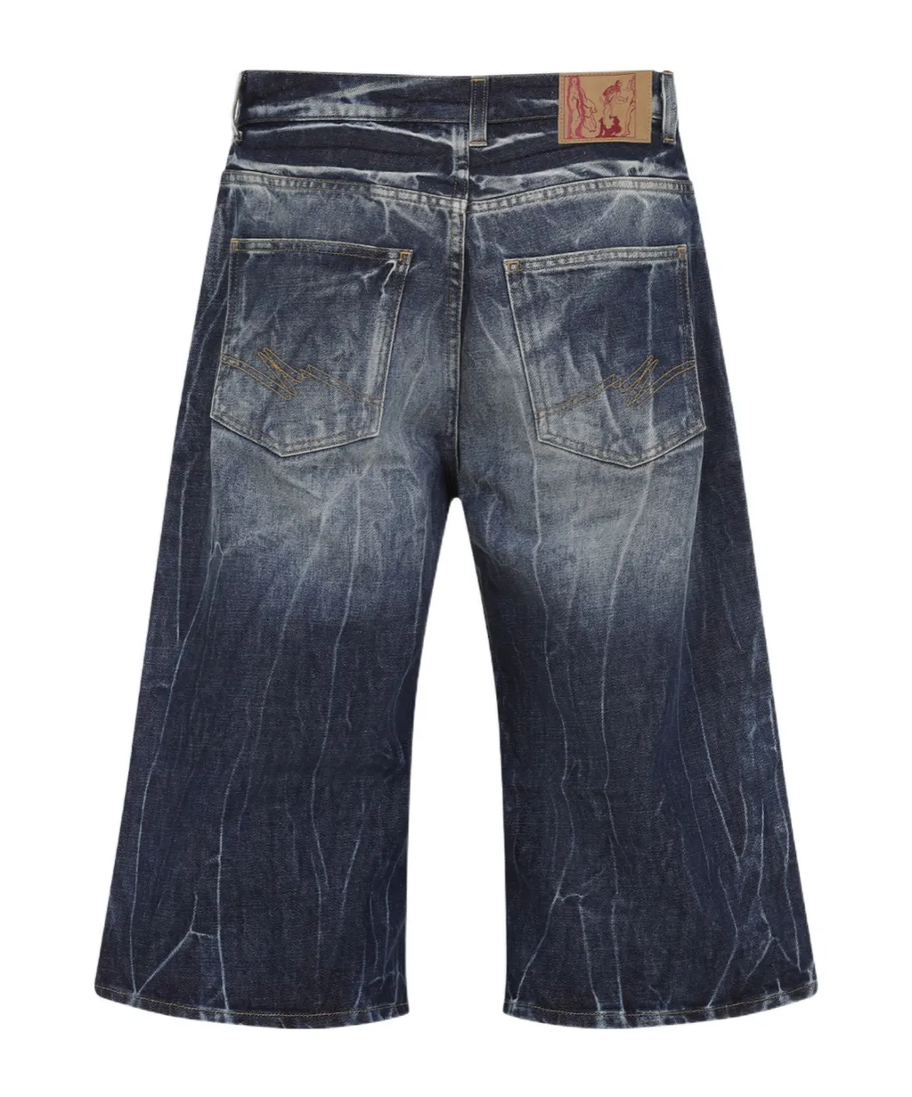 Zipper Denim Shorts