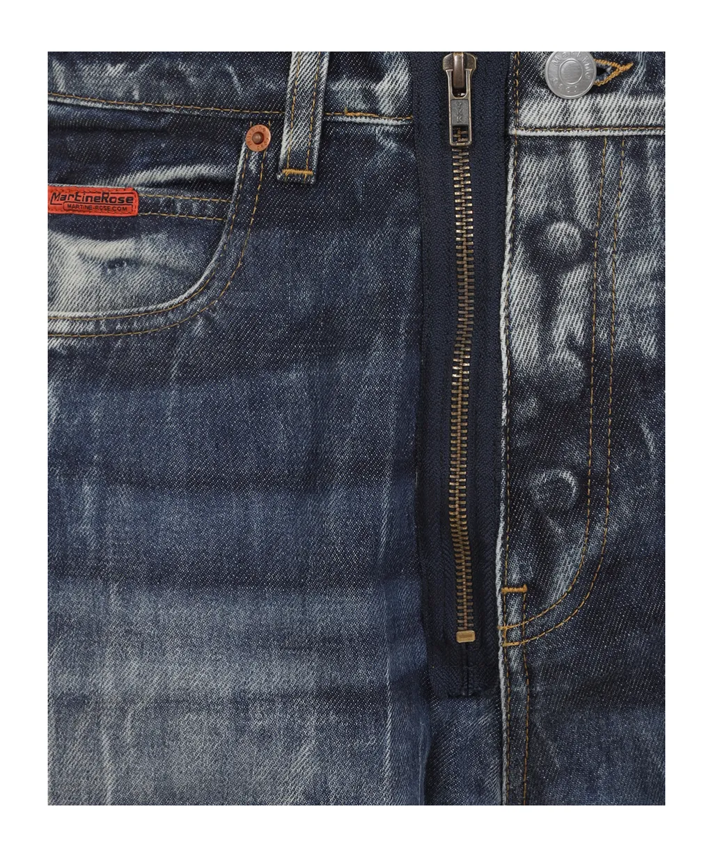 Zipper Denim Shorts
