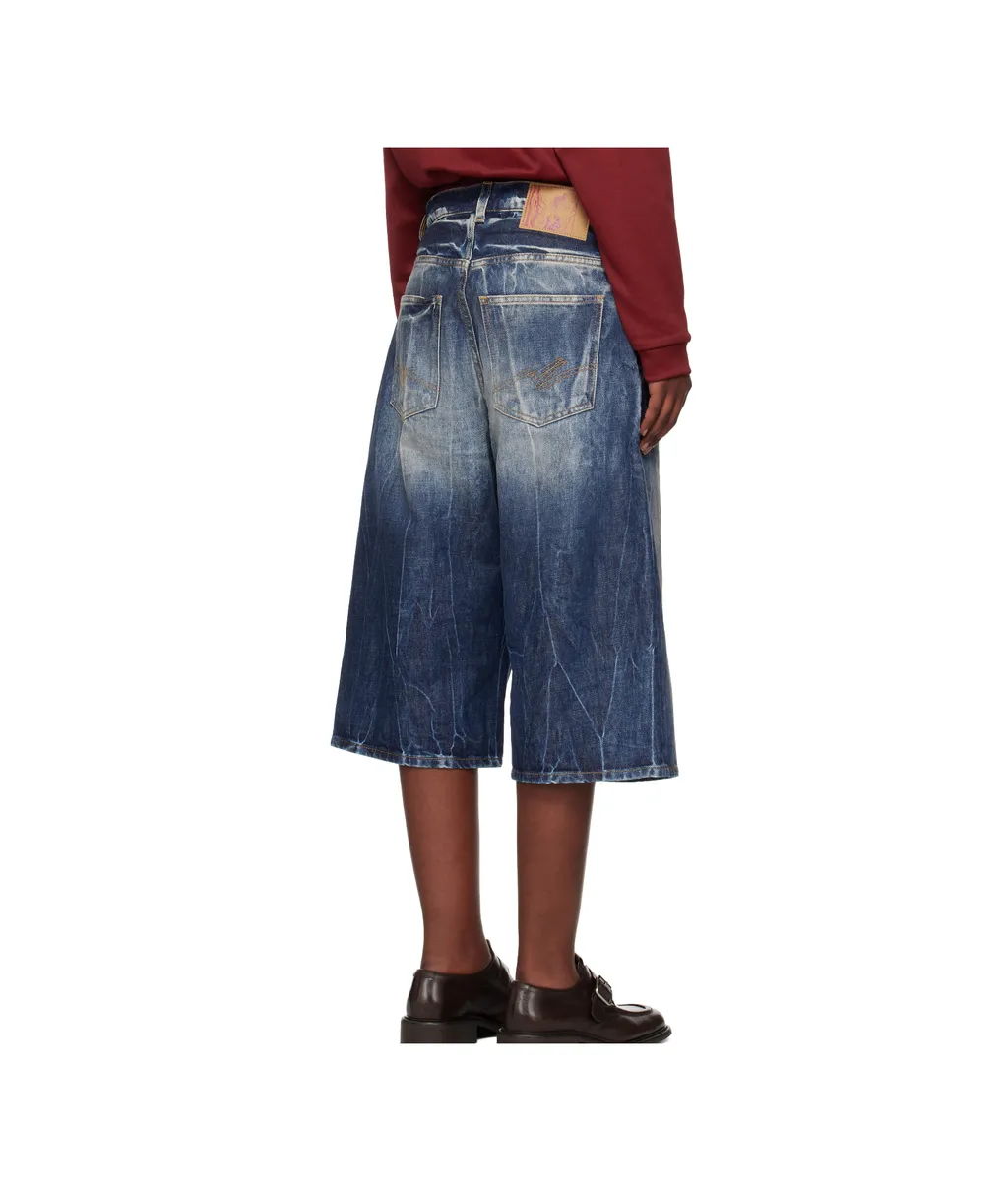 Zipper Denim Shorts
